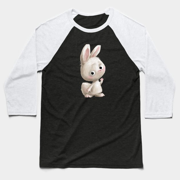 Bunny Love 5 Baseball T-Shirt by EveFarb